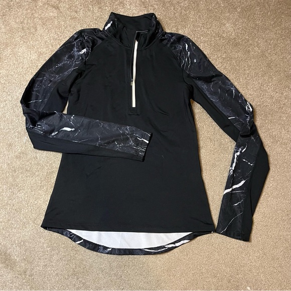 Long Sleeve Mock Neck Pocket Sports Top Jacket - Picture 1 of 10